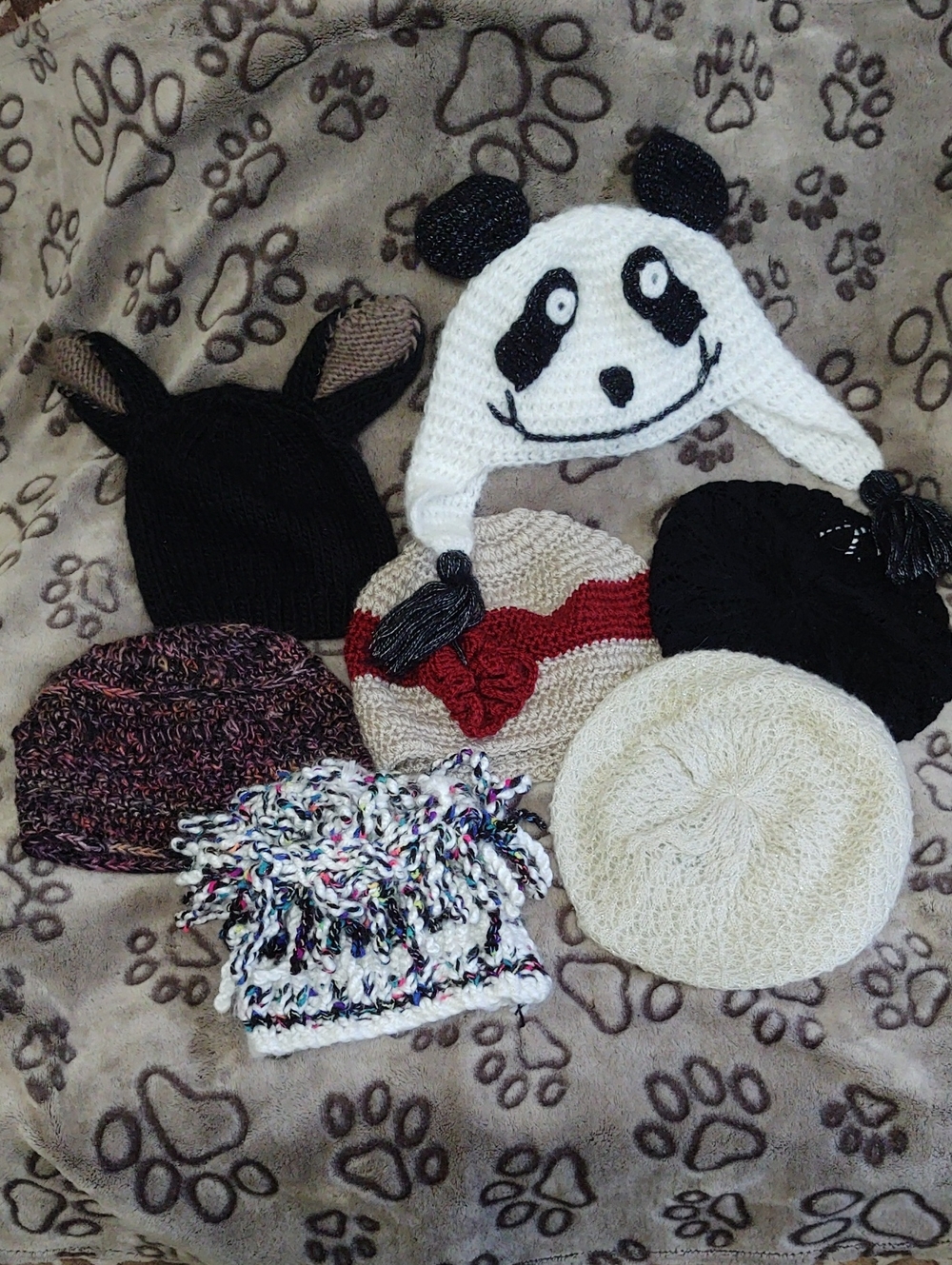7 Assorted Girls Knit Hats